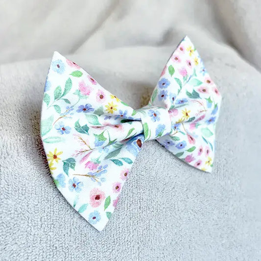 Amber's Watercolour Bloom Floral Dog Bow Tie