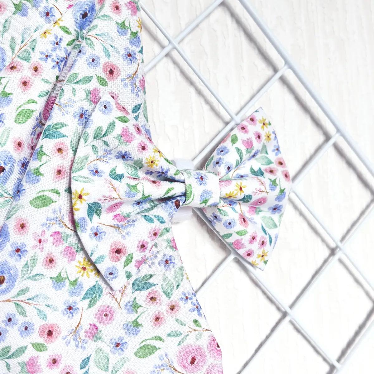 Amber's Watercolour Bloom Floral Dog Bow Tie