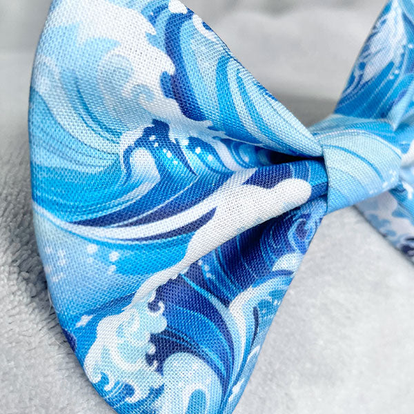 By the Ocean with Arthur Dog Bow Tie