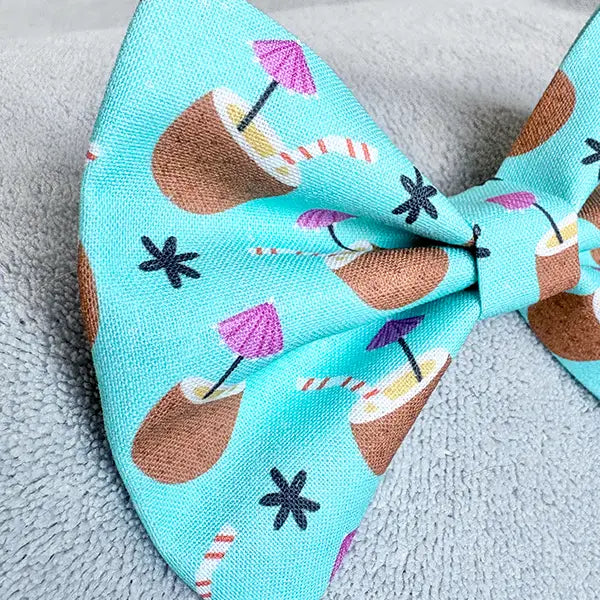 Coconut Cocktails Dog Bow Tie