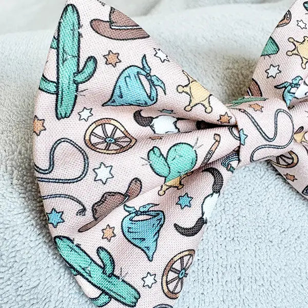 Howdy Cowgirl Missy Dog Bow Tie