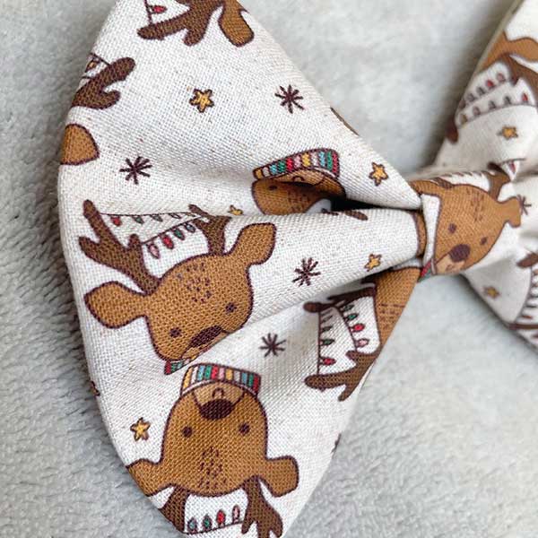 Lighten Up Deer Dog Bow Tie