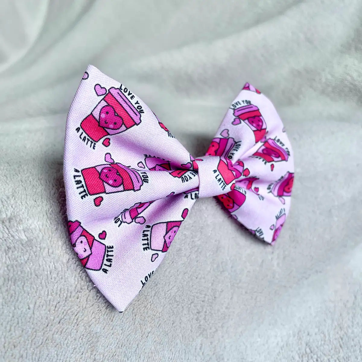 Love You A Latte Dog Bow Tie and Sailor Bow