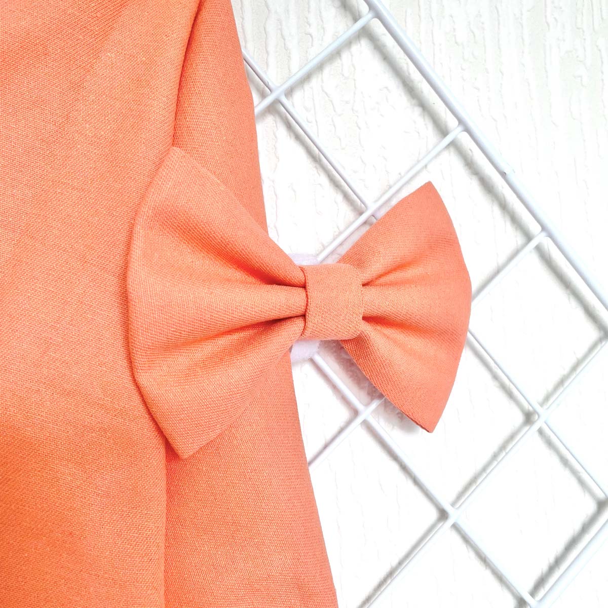 Orange Denim Dog Bow Tie