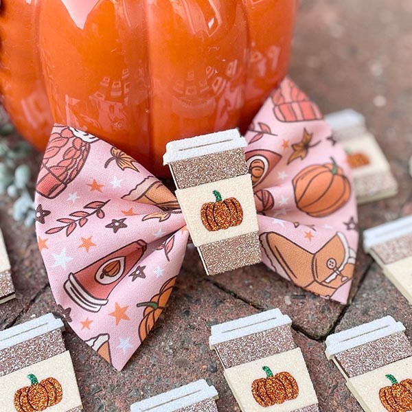 Pumpkin Spice Dog Bow Tie