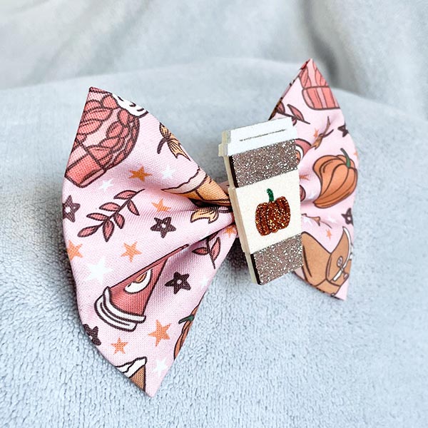 Pumpkin Spice Dog Bow Tie
