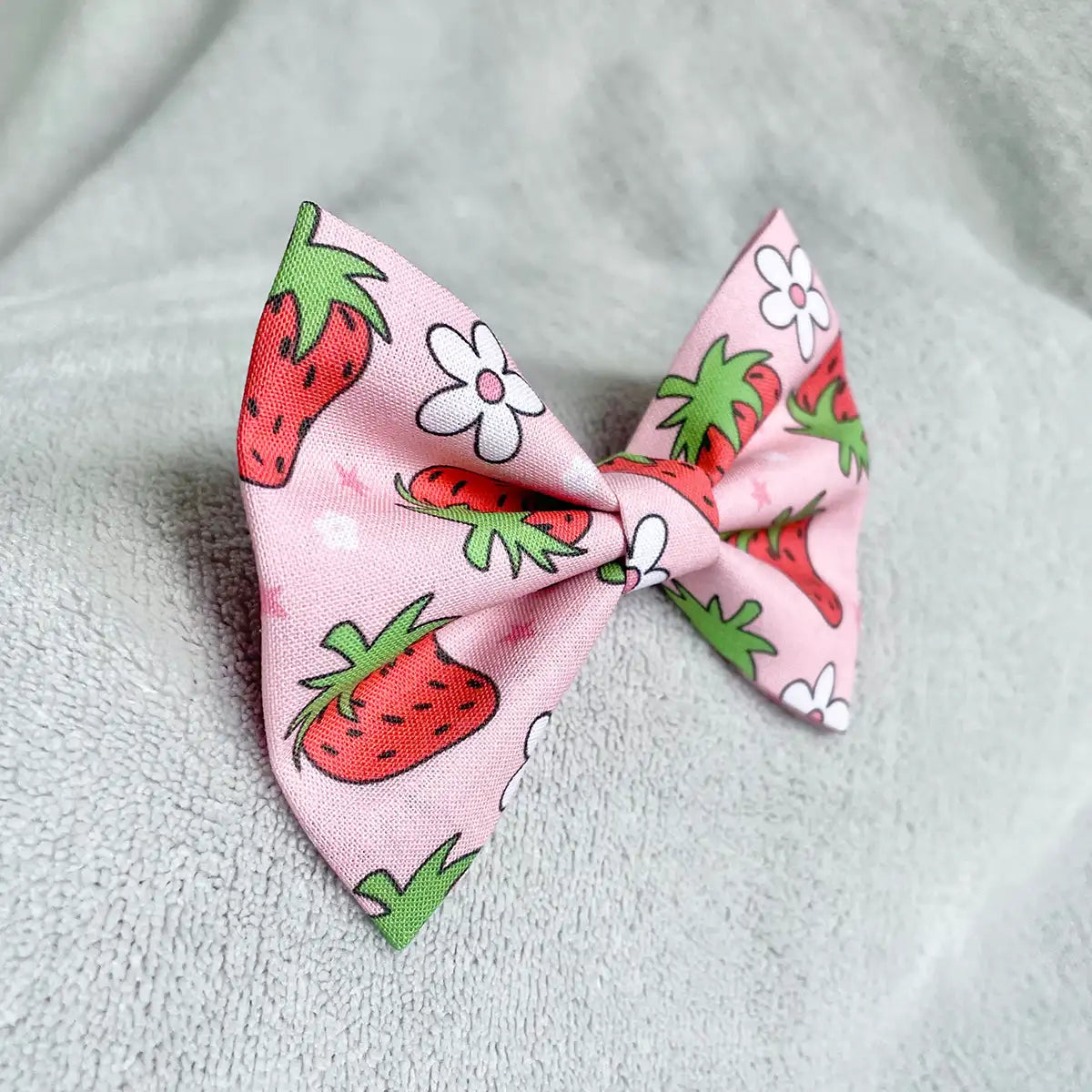 Sweet as a Berry Strawberry Dog Bow Tie and Sailor Bow
