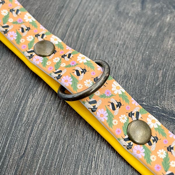 The Bees Knees Patterned Dog Collar