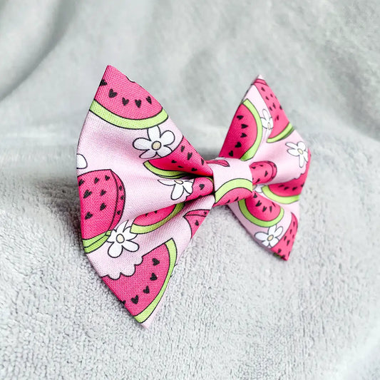 A Slice of Summer Watermelon Dog Bow Tie and Sailor Bow