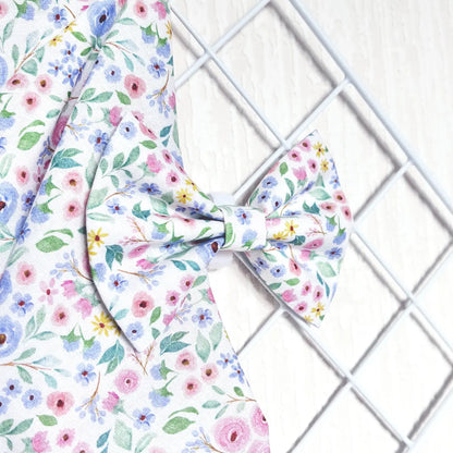 Amber's Watercolour Bloom Floral Dog Bow Tie