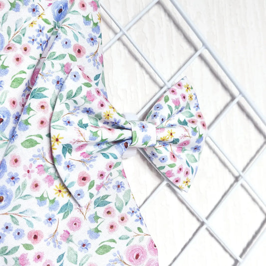 Amber's Watercolour Bloom Floral Dog Bow Tie