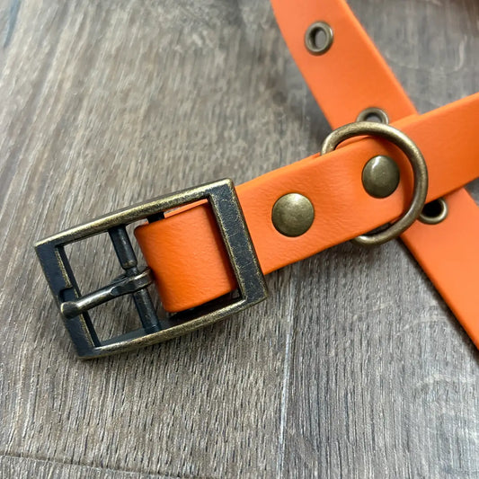 Burnt Orange Waterproof Dog Collar