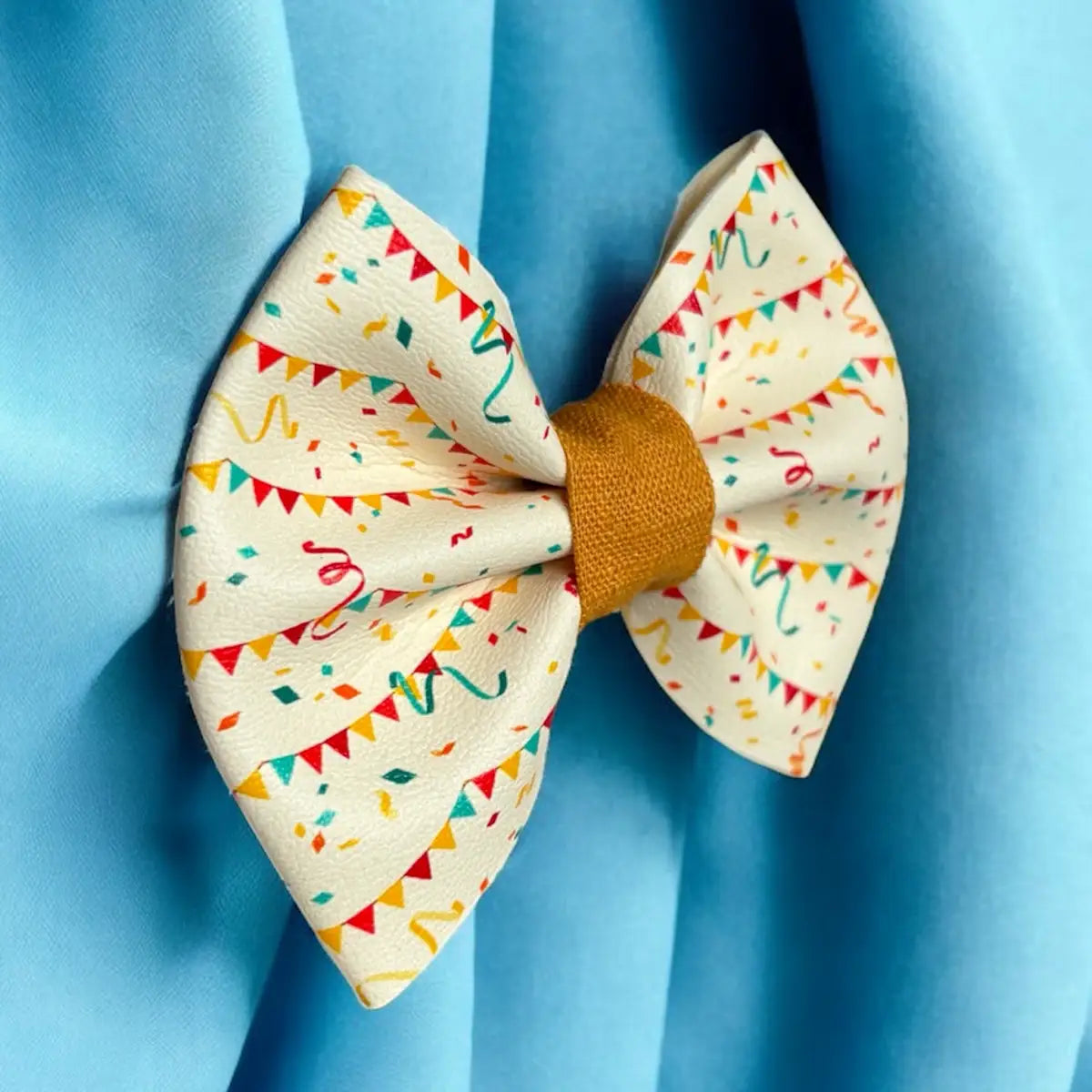 Carnival Magic Leatherette Dog Bow Tie