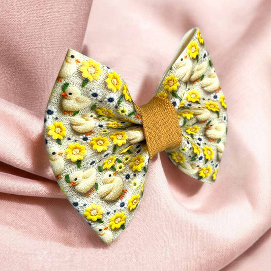 Cute Chicks Leatherette Dog Bow Tie