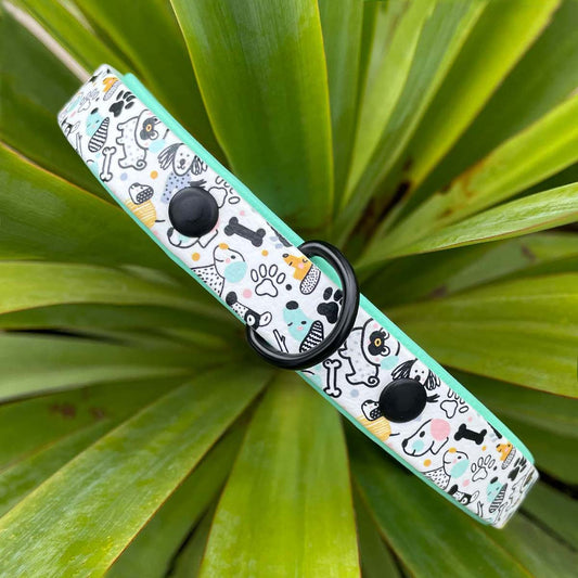 Doodle Dogs Patterned Dog Collar