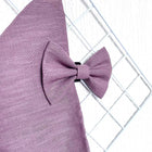 Elderberry Lilac Linen Dog Bow Tie