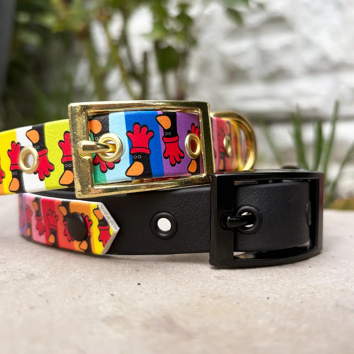 Feathers in Disguise Patterned Dog Collar