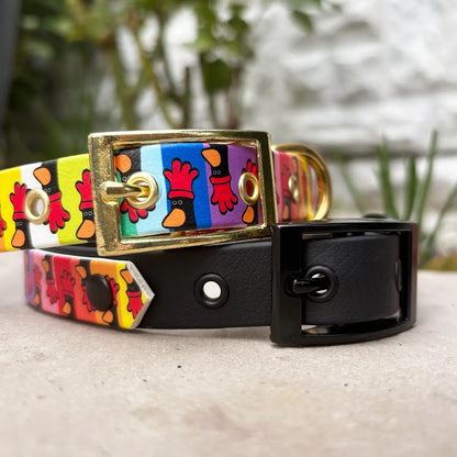 Feathers in Disguise Patterned Dog Collar