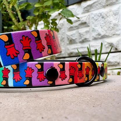Feathers in Disguise Patterned Dog Collar