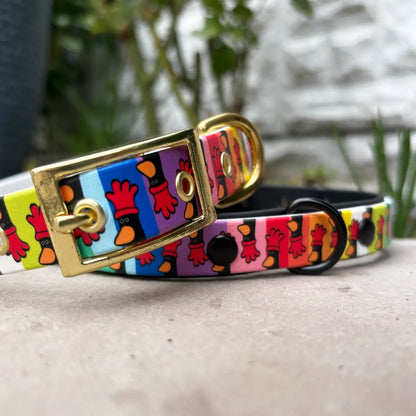 Feathers in Disguise Patterned Dog Collar