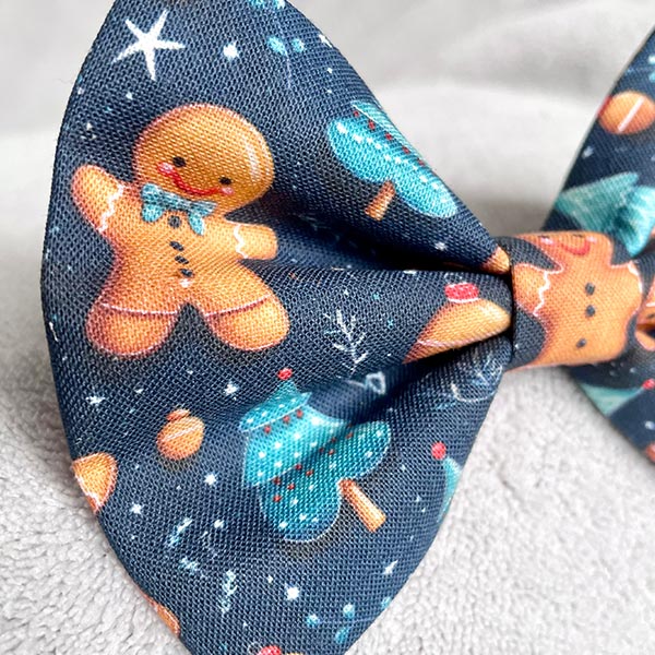 Gingerbread Treats Dog Bow Tie