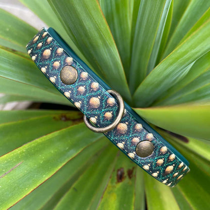 Golden Baubles Patterned Dog Collar