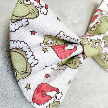 He's Mean and Green Dog Bow Tie