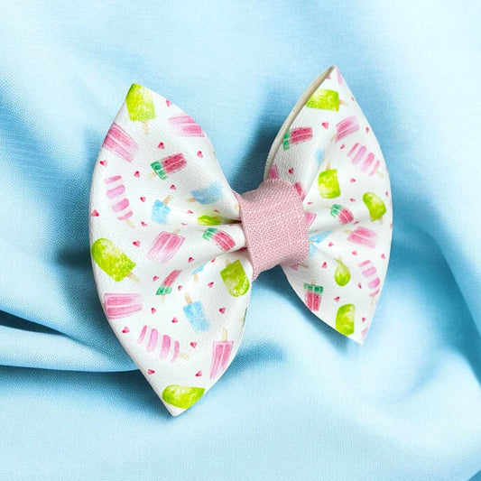 Hello Lolly Leatherette Dog Bow Tie