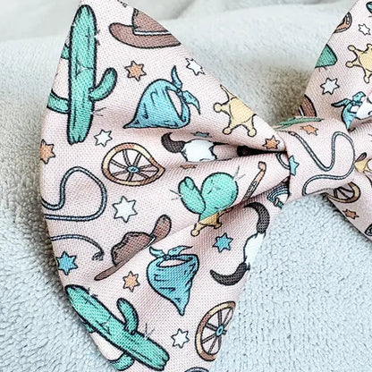 Howdy Cowgirl Missy Dog Bow Tie