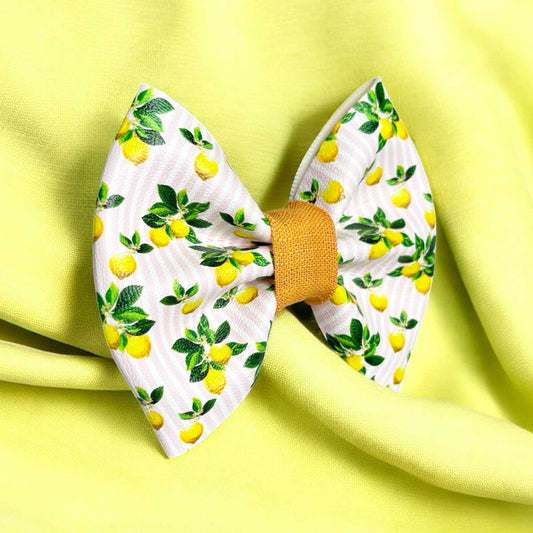 Lemon-Ello Leatherette Dog Bow Tie
