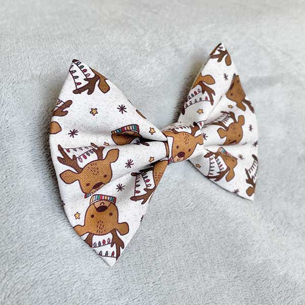Lighten Up Deer Dog Bow Tie