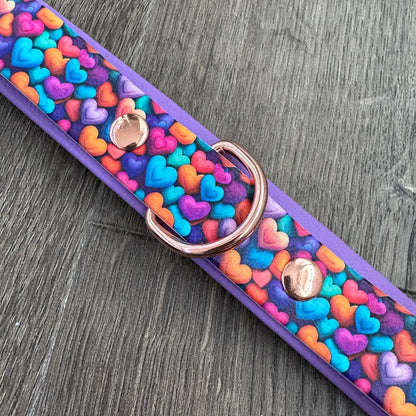 Lots of Love Patterned Dog Collar