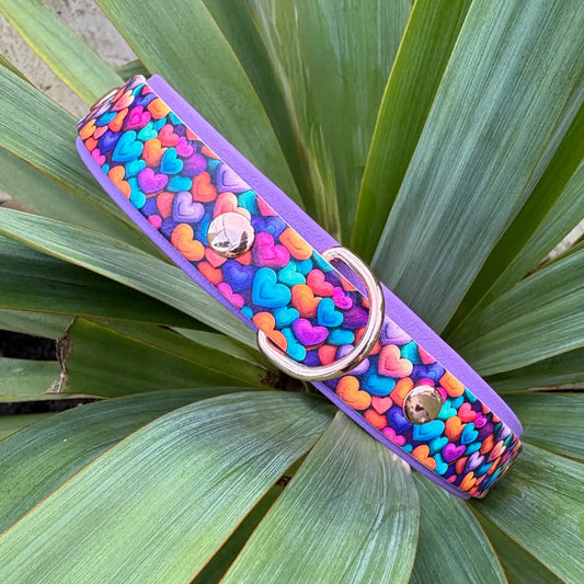 Lots of Love Patterned Dog Collar