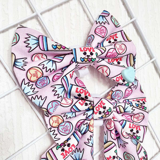 Love is Sweet Dog Bow Tie and Sailor Bow