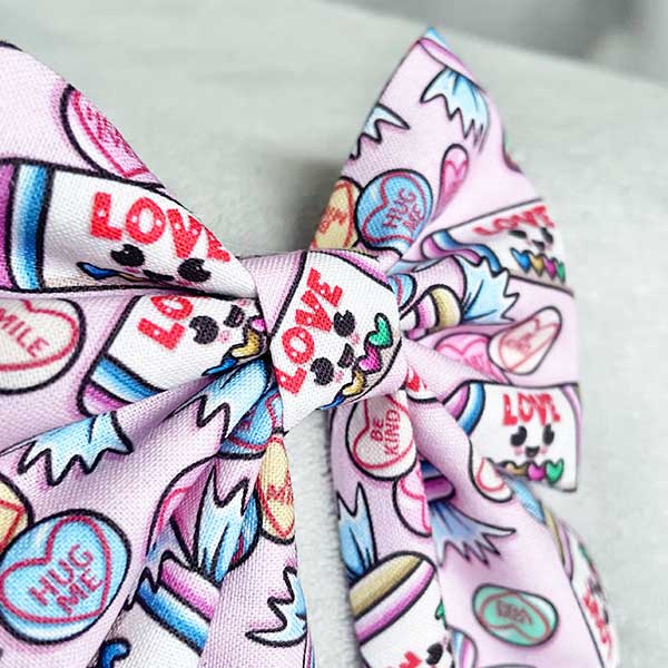 Love is Sweet Dog Bow Tie and Sailor Bow
