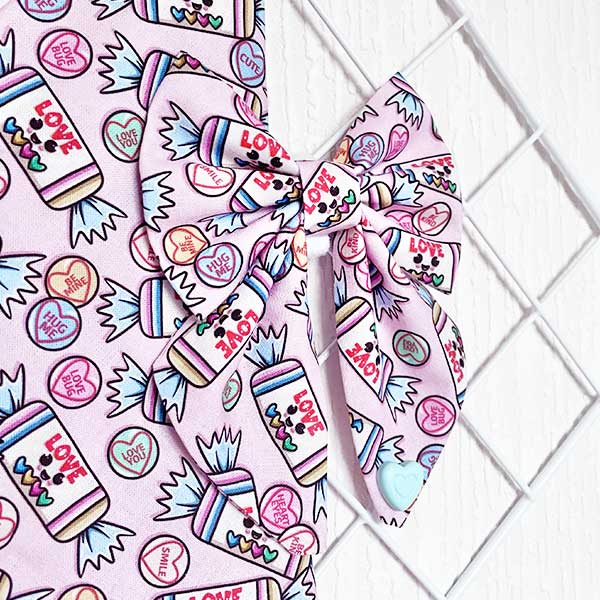 Love is Sweet Dog Bow Tie and Sailor Bow