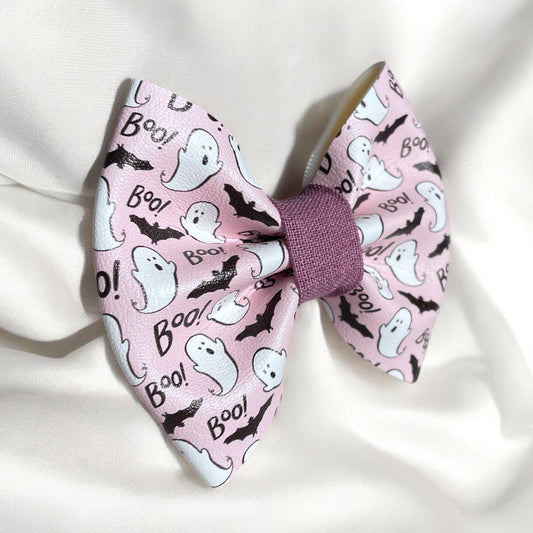 My Little Boo Leatherette Dog Bow Tie