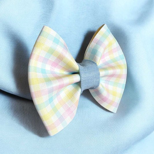 Pastels Are My Vibe Leatherette Dog Bow Tie