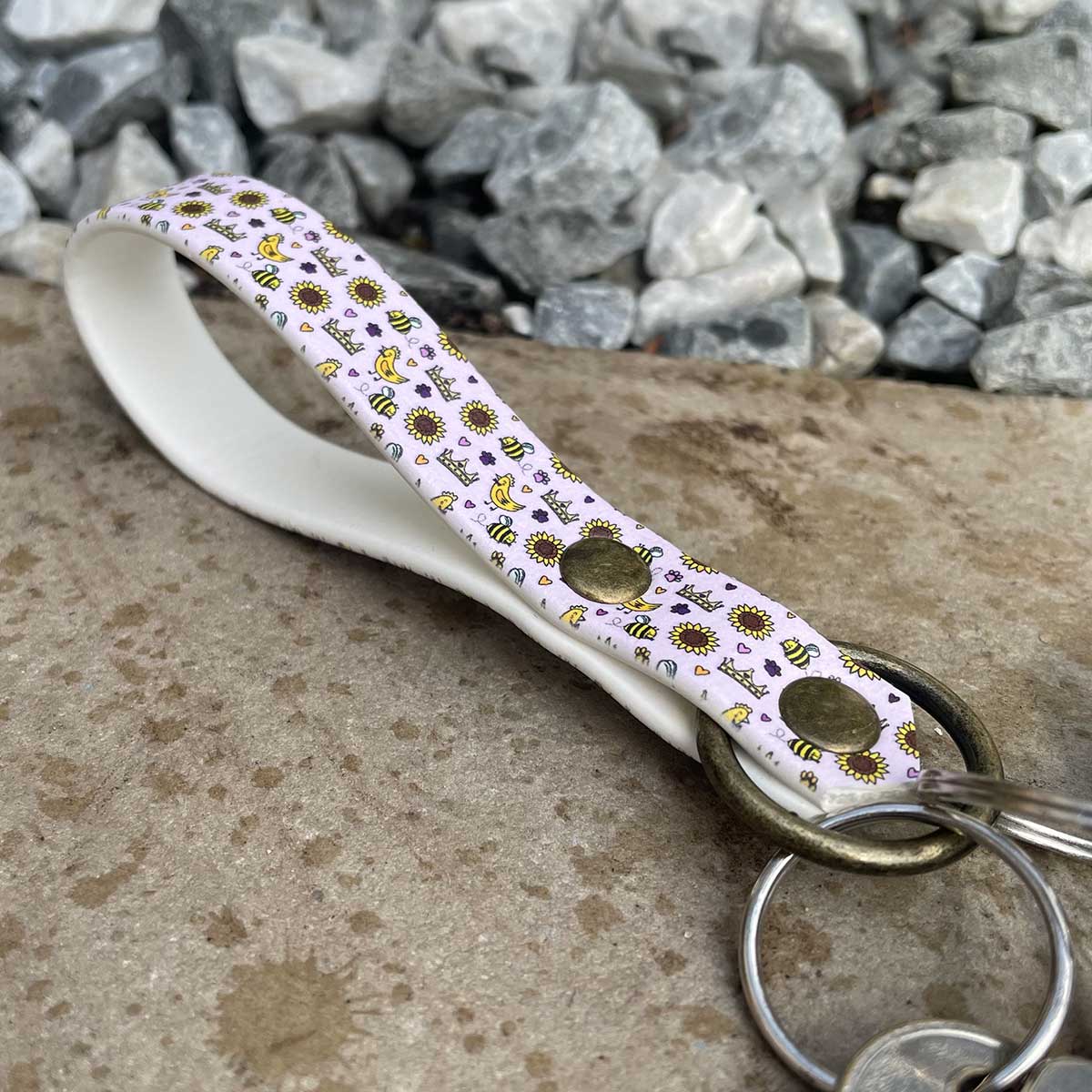 Colourful, Waterproof, Easy Carry Patterned Key Loops, Made in the UK ...