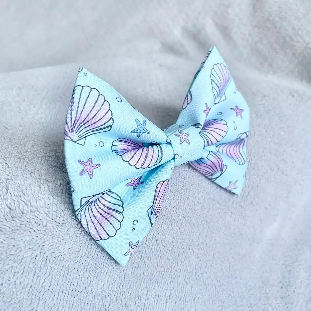 Seashells on the Seashore Dog Bow Tie and Sailor Bow