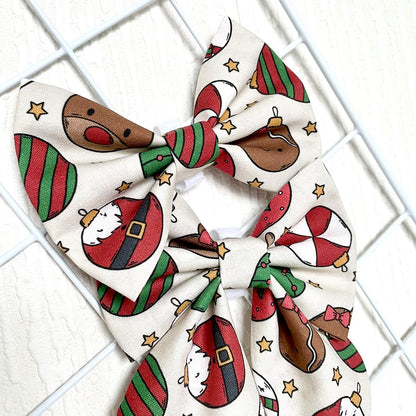 Shake your Baubles Dog Bow Tie and Sailor Bow