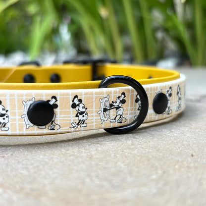 Steamboat Mickey Patterned Dog Collar