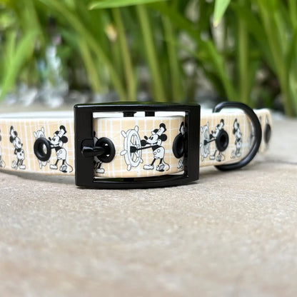 Steamboat Mickey Patterned Dog Collar