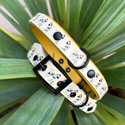 Steamboat Mickey Patterned Dog Collar