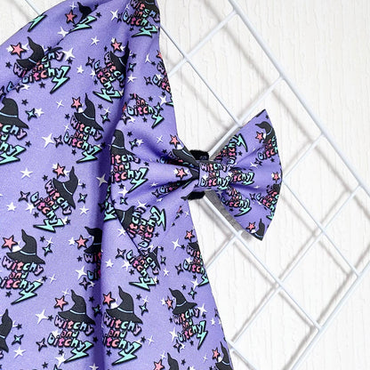 Witchy and Bitchy Dog Bow Tie